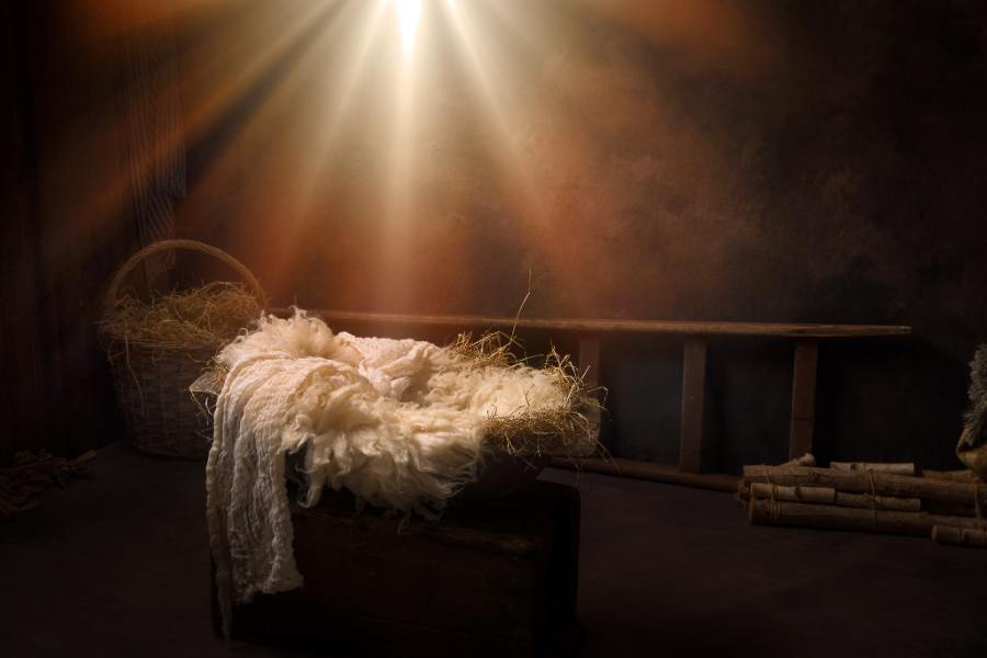 Jesus Geburt, Kind im Stall, Weihnachten