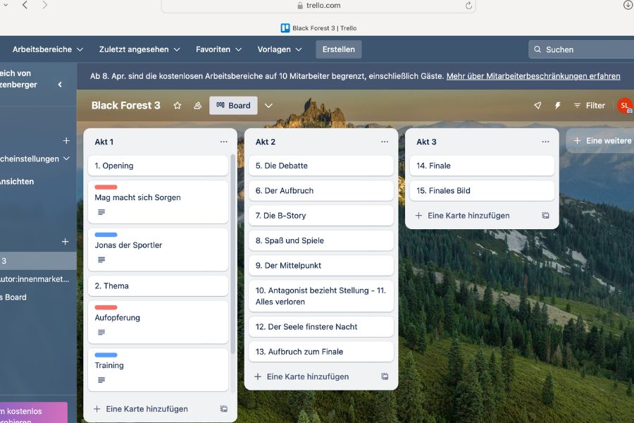 Trello zur Planung