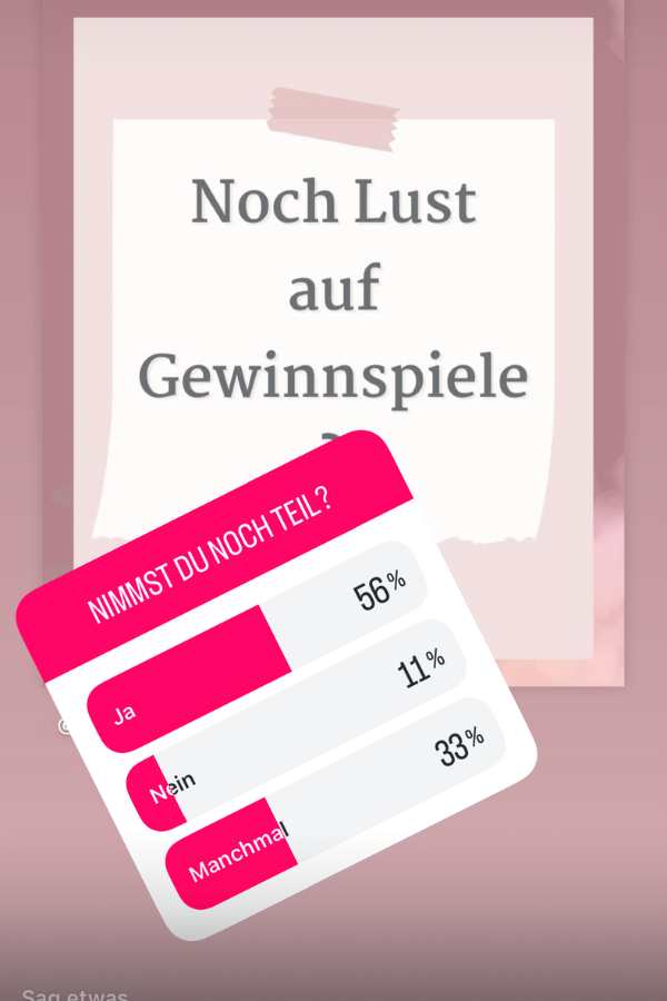 Umfrage auf Instagram